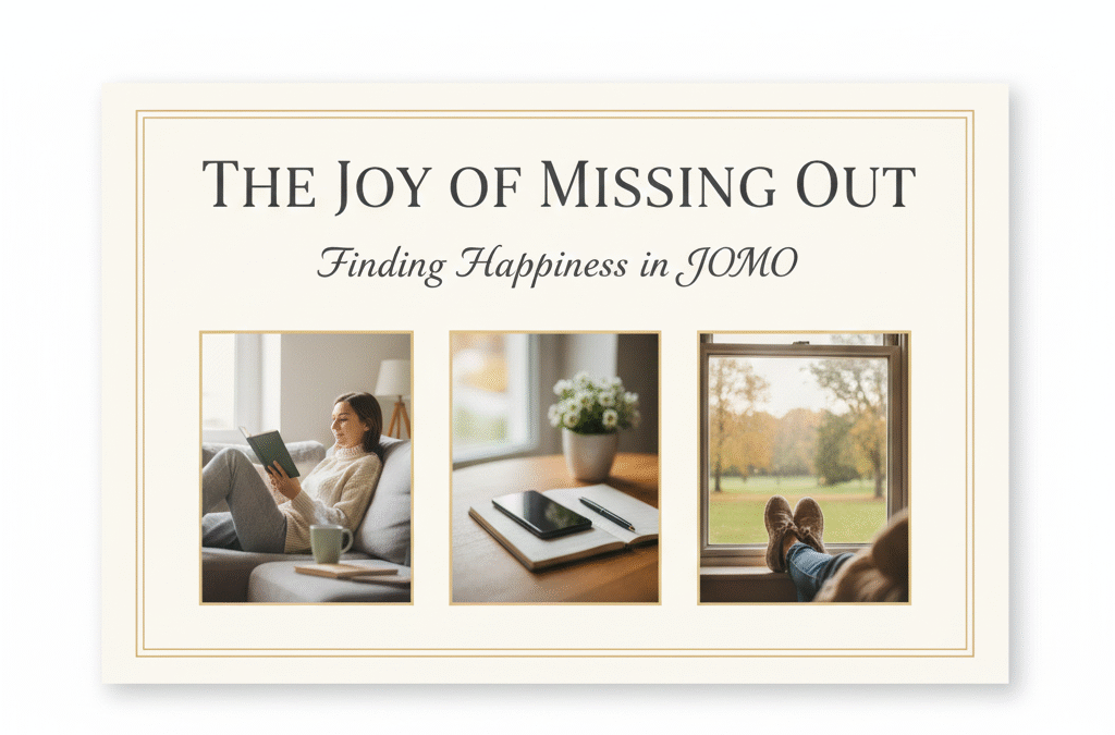 JOMO: Finding Happiness in the Joy of Missing Out